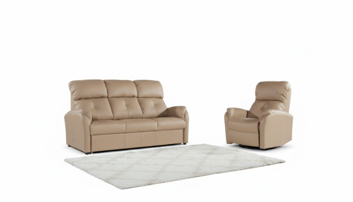 Sofagarnitur 3+1+1 Sitzer Set Design Sofas Polster Couchen Relax Leder