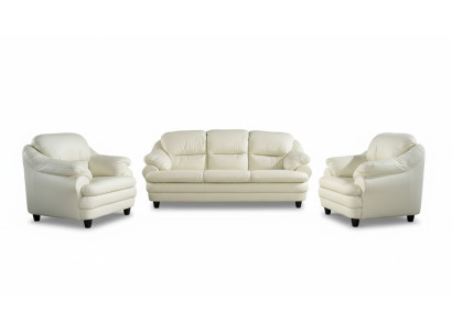 Sofagarnitur 3+1+1 Sitzer Set Design Sofas Polster Relax Couchen Leder