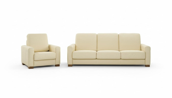 Sofagarnitur 3+1+1 Sitzer Set Design Sofas Polster Couchen Leder Relax Moderne