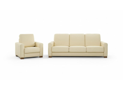 Sofagarnitur 3+1+1 Sitzer Set Design Sofas Polster Couchen Leder Relax Moderne