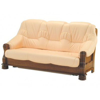 Klassik Sofagarnitur Holz 3+1 Komplettes Set Sitz Polster Couchgarnitur