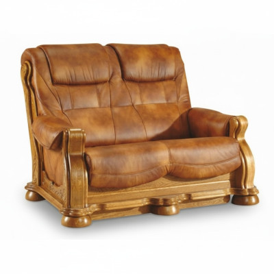 Zweisitzer Couch Klassische Ledersofa Polster Couch Sofa 2 Sitzer Leder