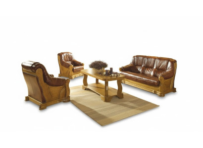 Robuste Leder Sofagarnitur 3+2 Sitzer Moderne Wohnzimmer Couchen