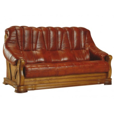 Antik Stil Ledersofa Couch Sofagarnitur 3+1+1 Sitzer Leder Italienisches Polster