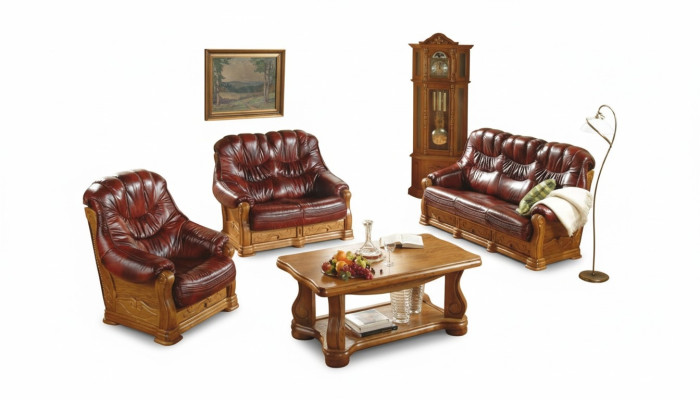 Sofagarnitur 3+1+1 Sitzer Klassischer Wohnlandschaft Polster Sofas Couchen Neu