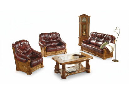 Klassische Dreisitzer Couch Couch Polster Sofa 3 Sitzer Leder Deko Couchen