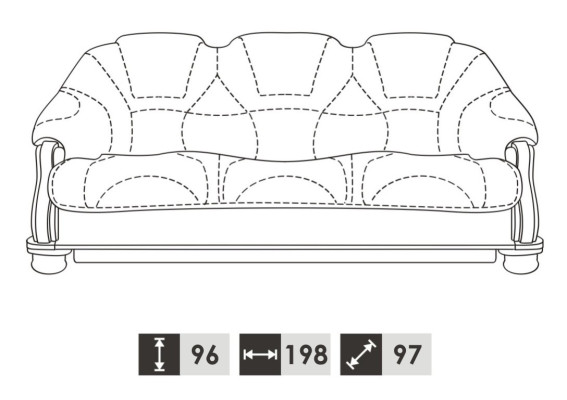 Klassik Sofagarnitur 3+1+1 Sitzer Klassisch Sofas Couchen Polster Wohnlandschaft