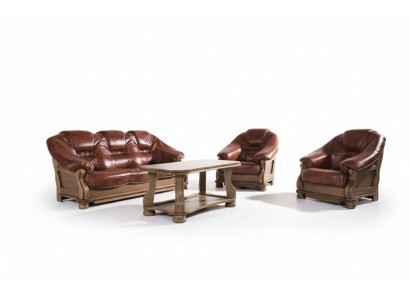 Klassik Sofagarnitur 3+1+1 Sitzer Klassisch Sofas Couchen Polster Wohnlandschaft