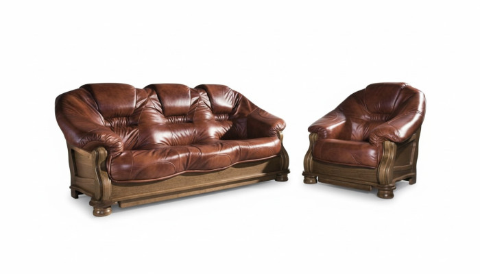 Sofagarnitur 3+1 Sitzer Klassische Garnituren Leder Sofas Couchen Polster