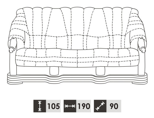 Klassische Sofagarnitur Couch Polster Sitz Sofa Leder Holz 3+2+2 Set Garnitur