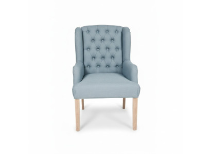 Chesterfield Hellblaue Stühle Stilvolle Sessel Hotel Einrichtung Polster Stuhl 6-er Set