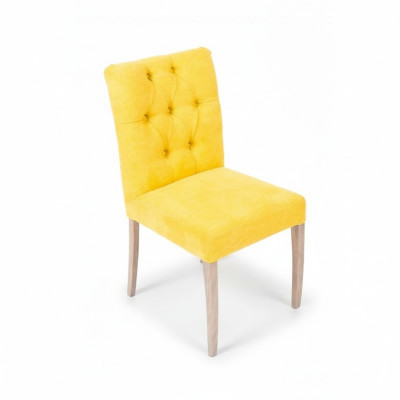 Gelber Chesterfield Stuhl-Set Exklusive x6 Polsterstühle Esszimmer Sitzmöbel