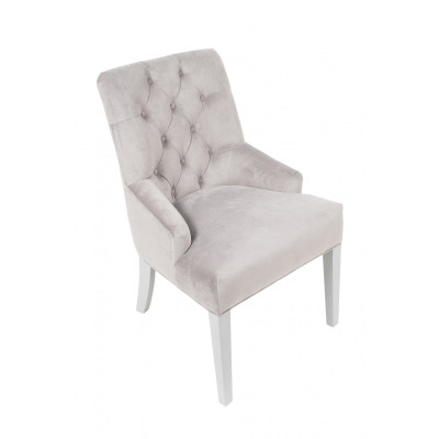 Graue Designer Chesterfield Stühle Polster Stuhl Garnitur Textilstühle  x10 Einsitzer Set