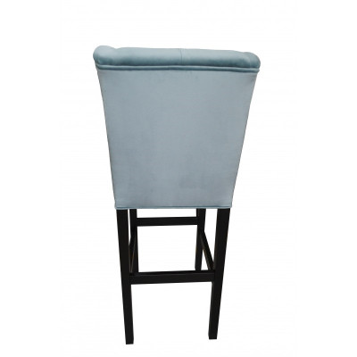 Blauer Barhocker 2-er Set Stoff Barstühle Bar Hocker Tresen Stuhl Chesterfield Stühle