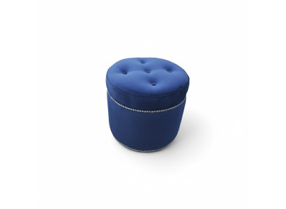 Chesterfield Pouf Textil Fußhocker Rund Hocker Polsterhocker Sitzhocker Sitz Neu