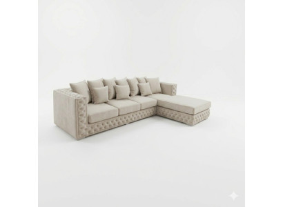 Chesterfield Design Sofa Eckcouch Polster Sitz Eckgarnitur Moderne Textil