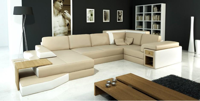 Luxuriöses Ecksofa für Wohnzimmer in U-Form Entdecken Sie ein großartiges Design