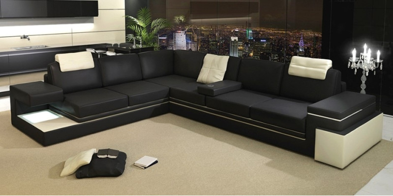 Wohnlandschaft XXL Ecksofa mit USB Polster Sitz Garnitur Sofas Couchen Textil