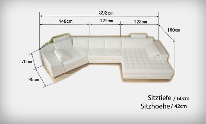 Moderne Textil Sofa Eckcouch Polster Wohnzimmer LForm Wohnlandschaft USB Ecksofa