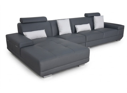 Leder Couch mit USB Polster Sitz Garnitur Moderne Design Sofas Wohnlandschaft