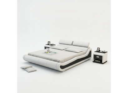 Wasserbett Hotel Doppelbett Betten Mit USB Komplett Lederbett Polsterbett Wasser