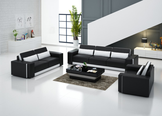 Ledersofa mit USB,Couch Wohnlandschaft Sofagarnitur Sofa Garnitur Design Modern