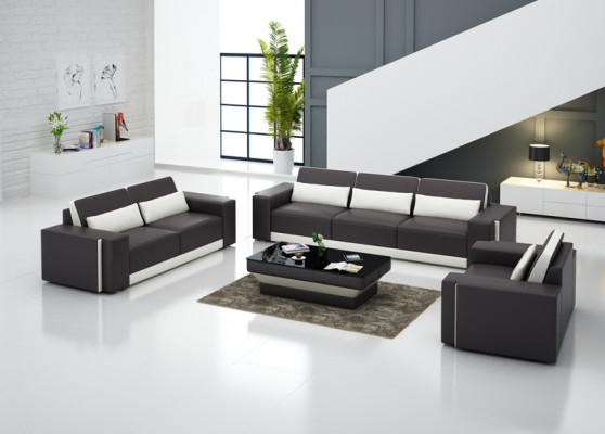 Ledersofa mit USB,Couch Wohnlandschaft Sofagarnitur Sofa Garnitur Design Modern