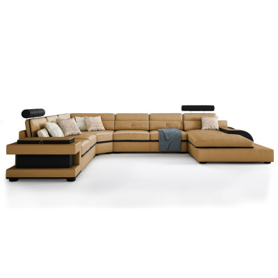 Entdecken Sie unser Großes U-Form Sofa mit innovativer USB-Klickautomatik