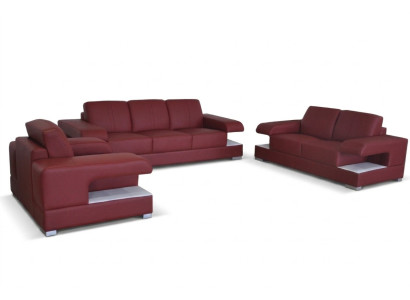 Design Ecksofa Couch Leder Polster Multifunktion Sofas Wohnlandschaft