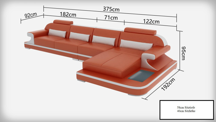 Ecksofa Eckcouch mit Schlaffunktion Couch Wohnlandschaft Sofa Sofas