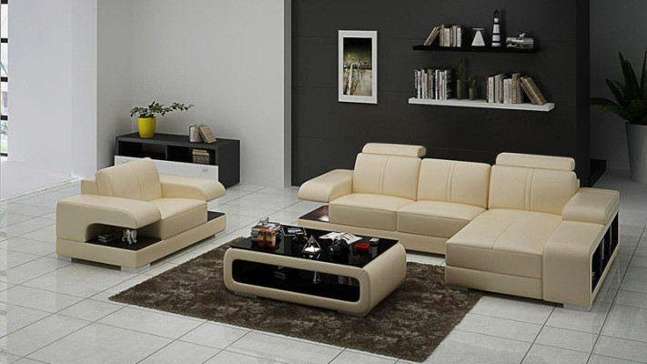 Design Ecksofa Schlafsofa Multifunktion Couch Leder Textil Polster Sofas