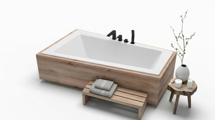 Badewanne Eck Bade Wannne Badezimmer Einbau Wannen Acryl Design