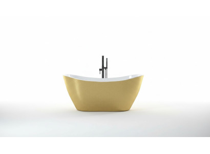 Goldene Designer Badewanne Freistehende Luxus Wanne in Gold Wannen