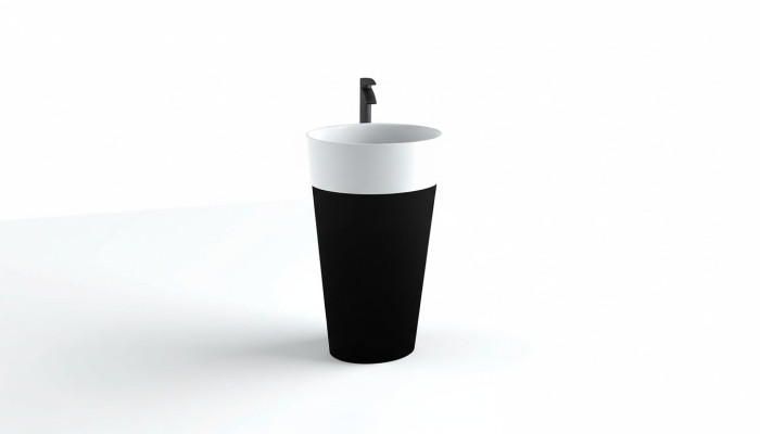 Design Freistehender Waschtisch Acryl Waschschale Mit Säule Aufsatzwaschbecken