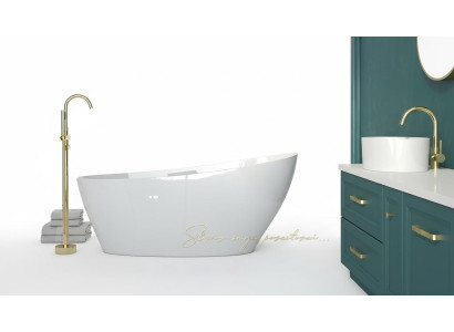 Exclusive freistehende Badewanne Acryl Wanne Dusche Bad Ablauf Deko Design