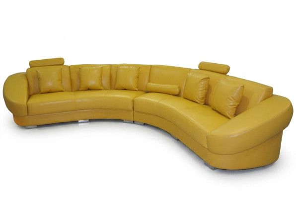 Runde Eck Sofa mit USB Polster XXL Big Rund Couchen Wohnlandschaft U Form Neu