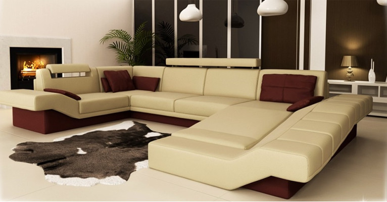 XXL Wohnlandschaft Design Polster Garnitur Ecksofa mit USB Big Sofa Neu Couch