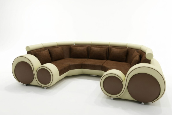 Ecksofa + USB Wohnlandschaft U Form Textil Big XXL Ecksofa Stoff Textil Sofa Neu
