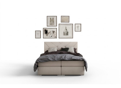 Moderne Boxspring Betten Hotel Doppel Luxus Bett Polster Kasten Funktion Leder