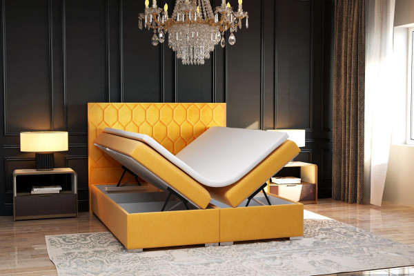 Boxspring Bett Hotel Design Samt Luxus Betten Polster Bettkasten Funktion Doppel