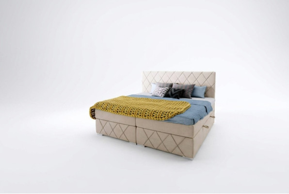 Boxspring Bett Komplett Set Doppel Matratze Topper Betten Funktion Kasten Hotel