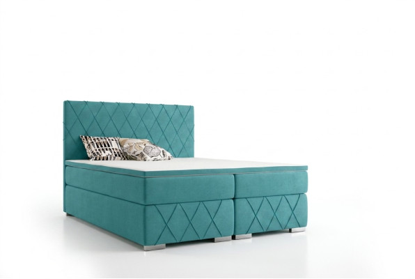 Komplett Set Matratze & Topper Boxspring Bett Luxus Polster 140x200cm Betten