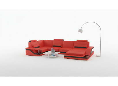 Wohnlandschaft Couch Ecke Ecksofa Garnitur Textil Stoff Leder Sofas Sofa mit USB
