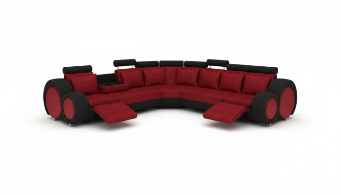 Textil Sofa USB Designer Sofas Couch Eckgarnitur Eckcouch Polster Wohnlandschaft