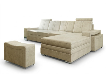 Textilcouch mit USB Stoffsofa Stoffcouch Ecksofa Sofa Polster Garnitur Ecke Neu