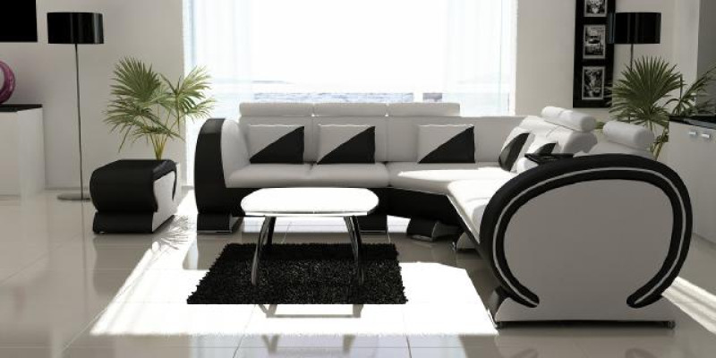 Designer Ecksofa Wohnlandschaft Sofa + USB Polster Garnitur Lounge Sofas Couchen