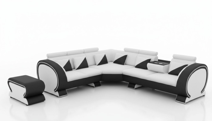 Designer Ecksofa +USB Sofa Polster Garnitur Lounge Sofas Couchen Wohnlandschaft