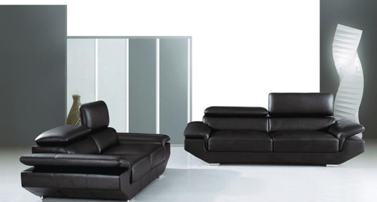 Sofagarnitur mit USB Polster Sofa Sitz Leder Garnitur 3+2 Sitzer Weilrod "Weiß"