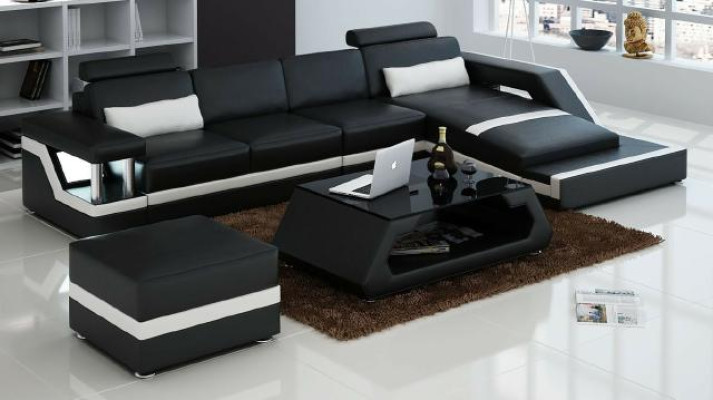 LEDERSOFA XXL WOHNLANDSCHAFT GARNITUR USB LEDER ECKSOFA Maßanfertigung HH4