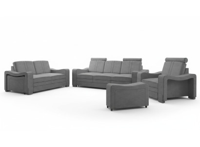 Garnitur Stoffsofa 3+2+1 Sofagarnitur Maßanfertigung Polster Sofa USB Textil
